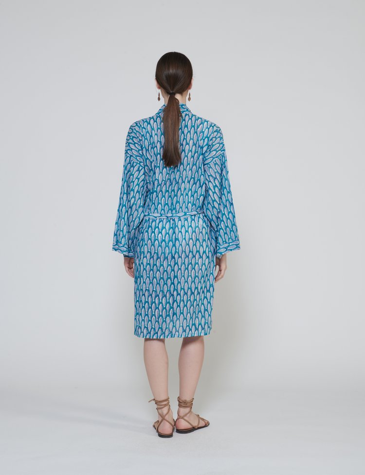 Fish Short Kimono 