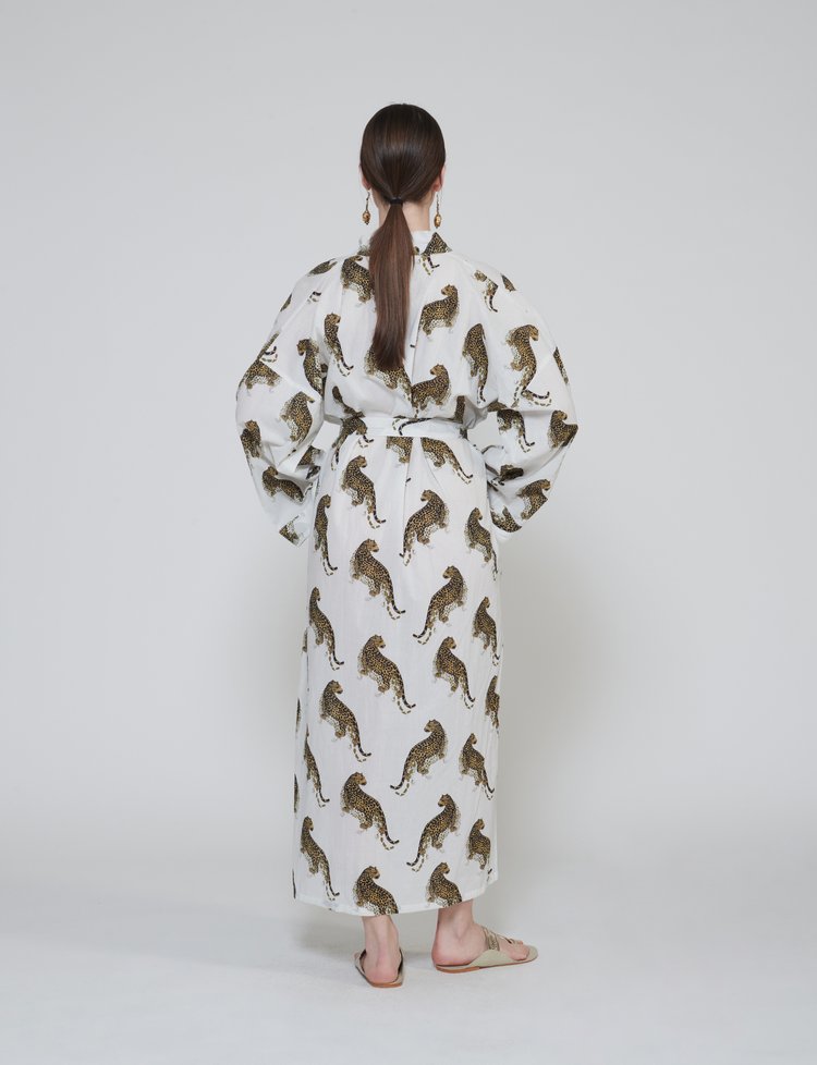 Cheetah Long Kimono