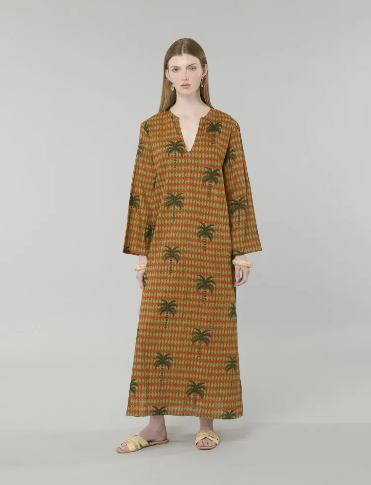Samira Exotic Palm Print