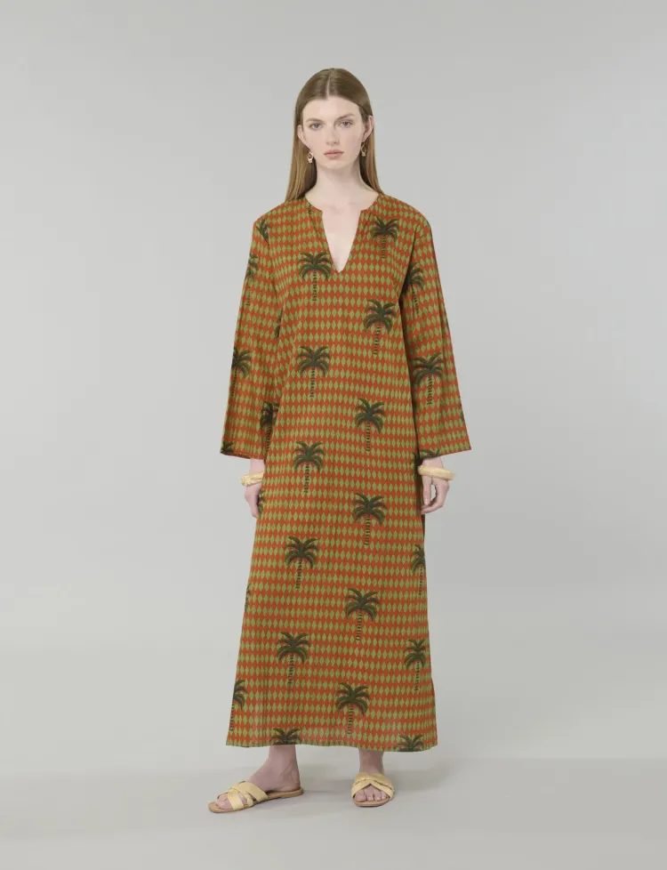 Samira Exotic Palm Print