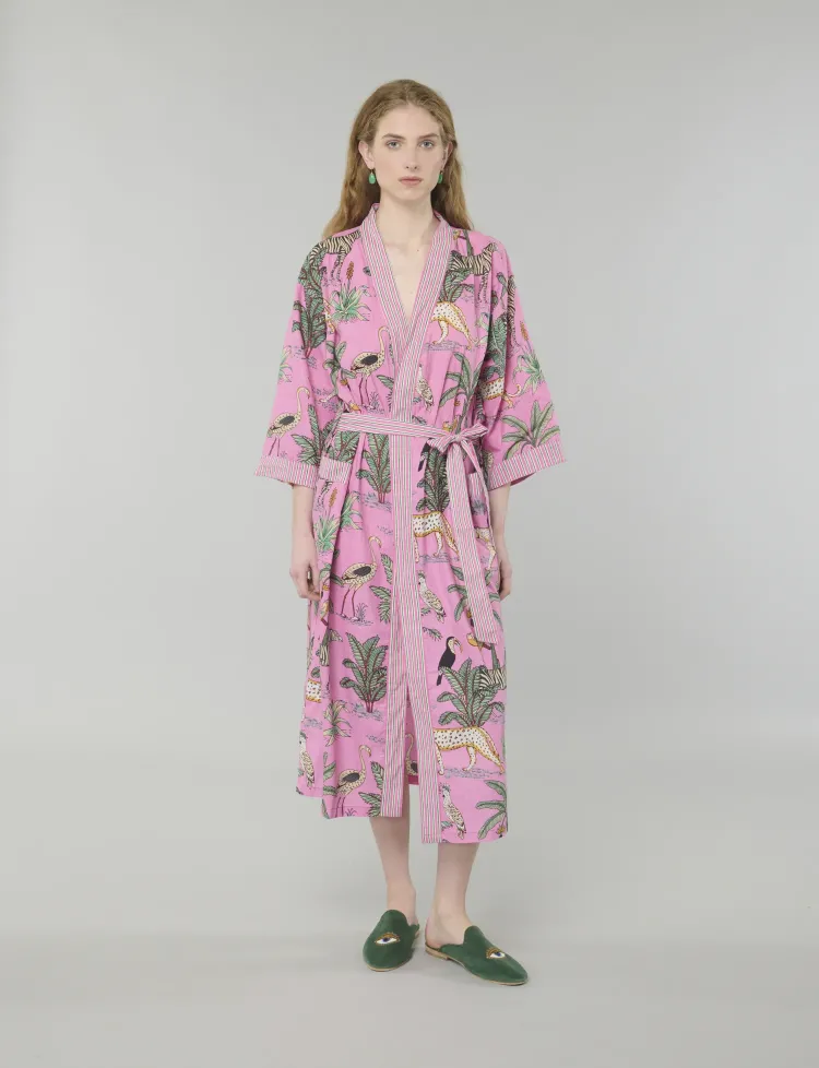 Safari Kimono in Pink
