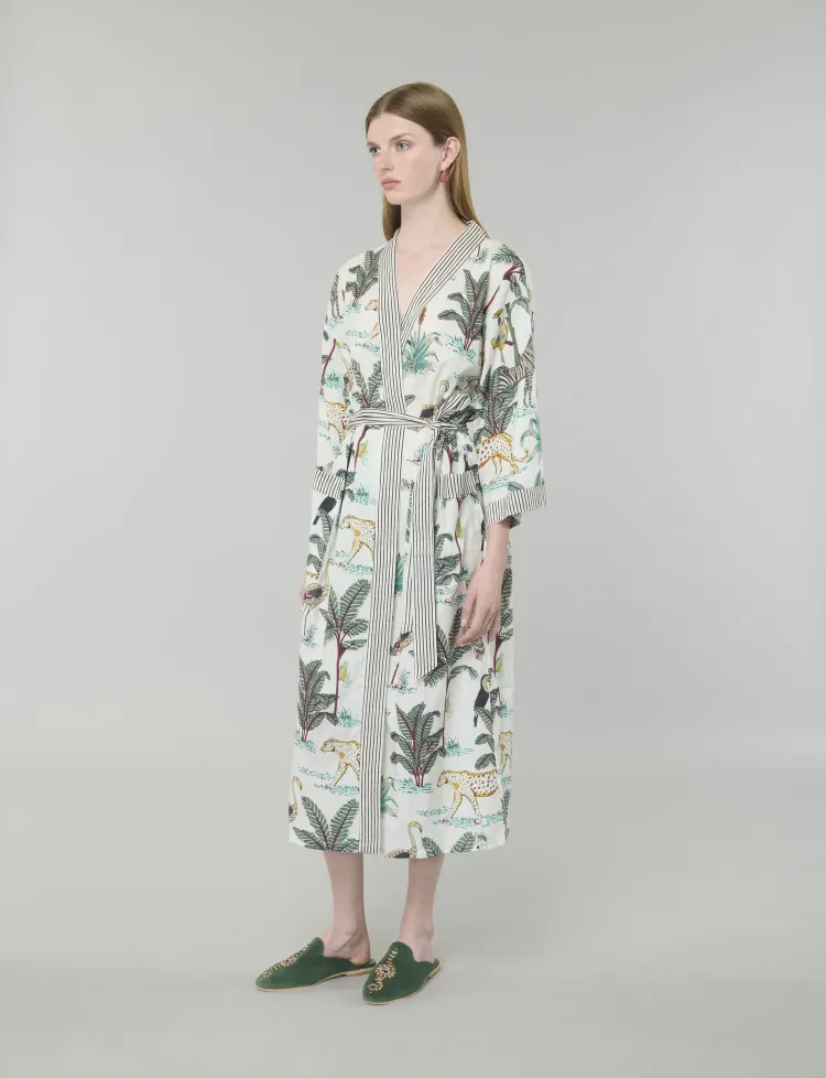 White Safari Kimono