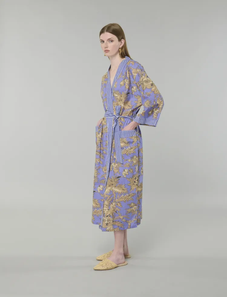 Luxe Lavande Gold Kimono