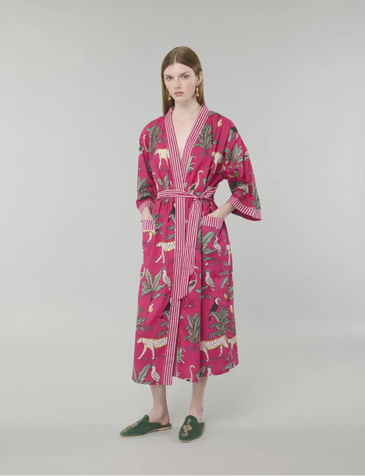Wild Fuchsia Kimono