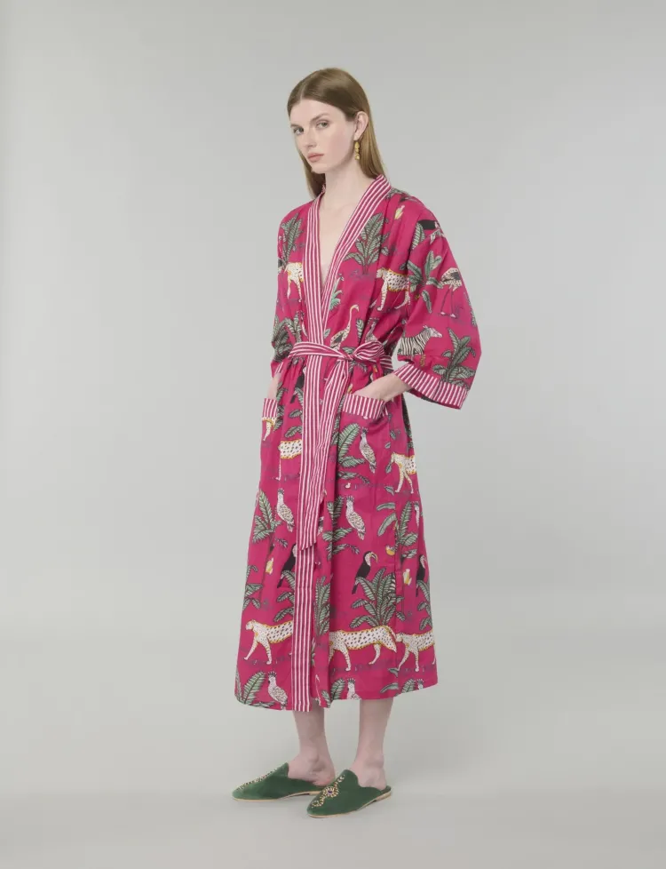 Wild Fuchsia Kimono