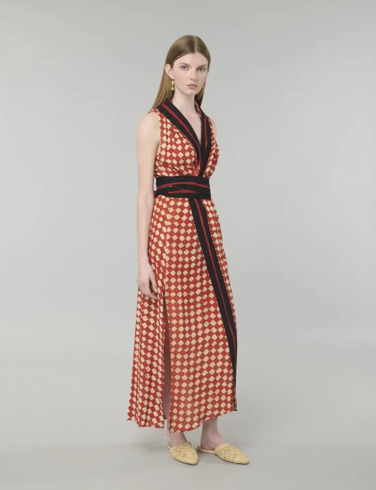 Hooded Checked Dress