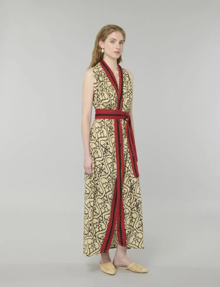 Hooded Lattice Dress