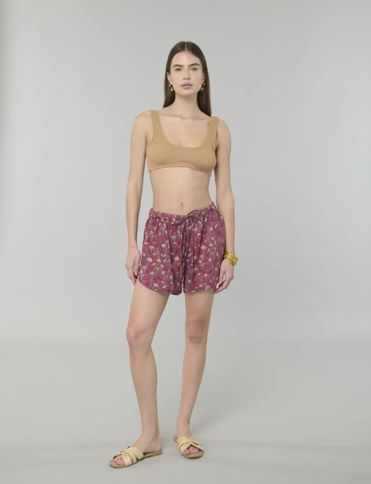 Plum Bloom Shorts