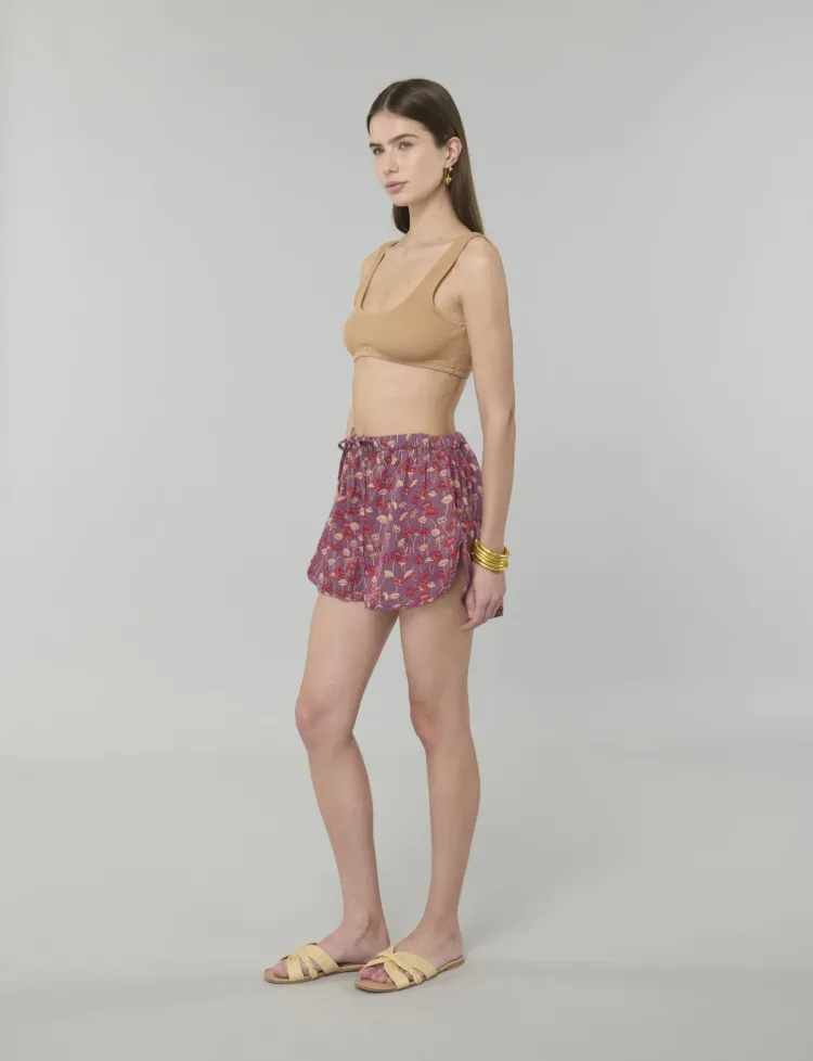 Plum Bloom Shorts