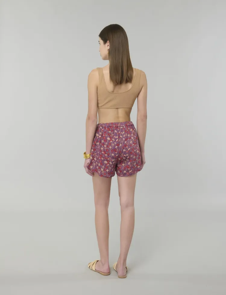 Plum Bloom Shorts