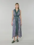 Hooded Checked Dress