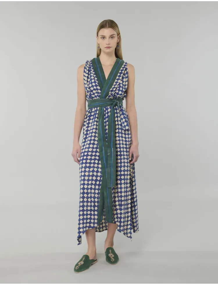 Hooded Checked Dress