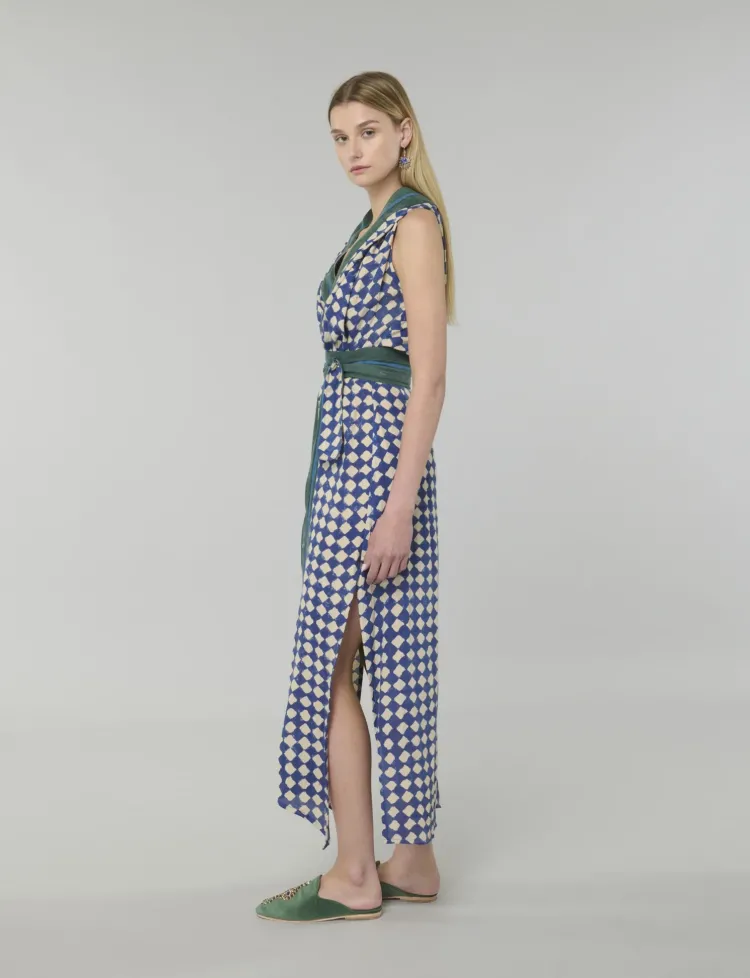 Hooded Checked Dress