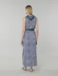 Hooded Checked Dress