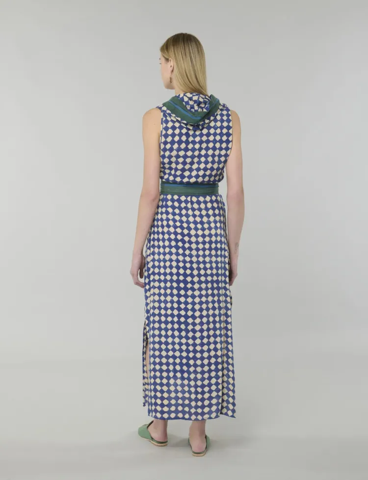 Hooded Checked Dress