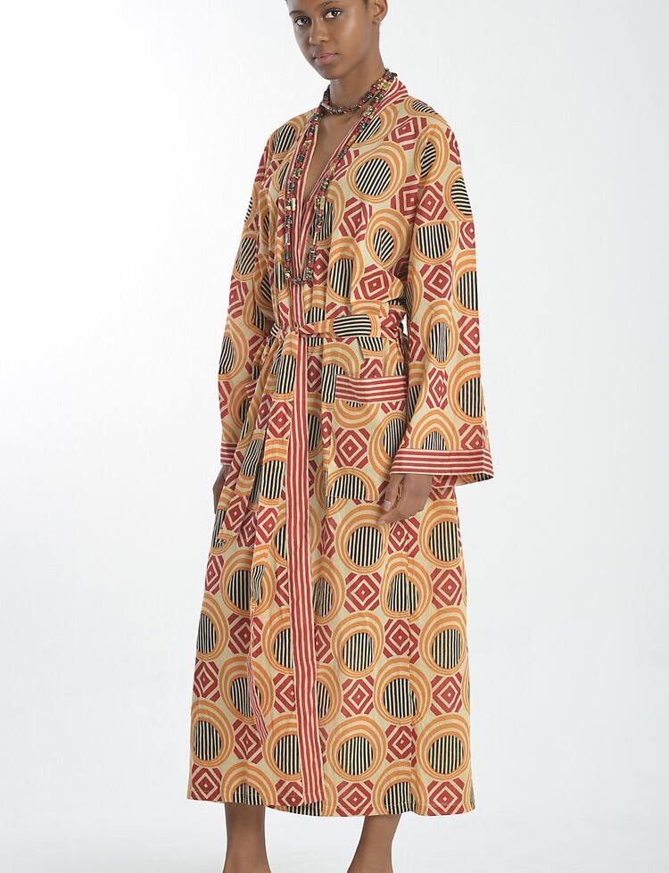 Maputo Print Kimono