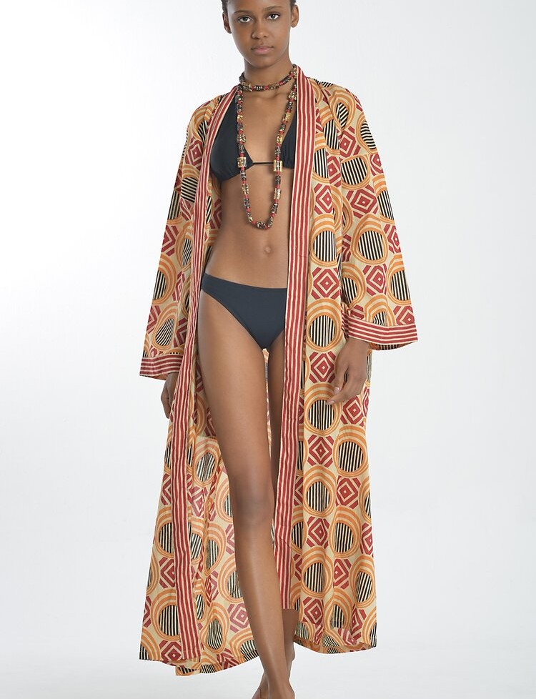 Maputo Print Kimono