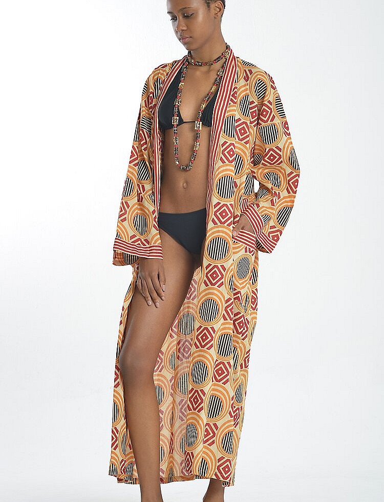 Maputo Print Kimono