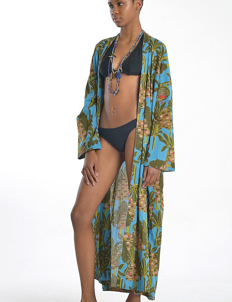 Colonial Print Kimono