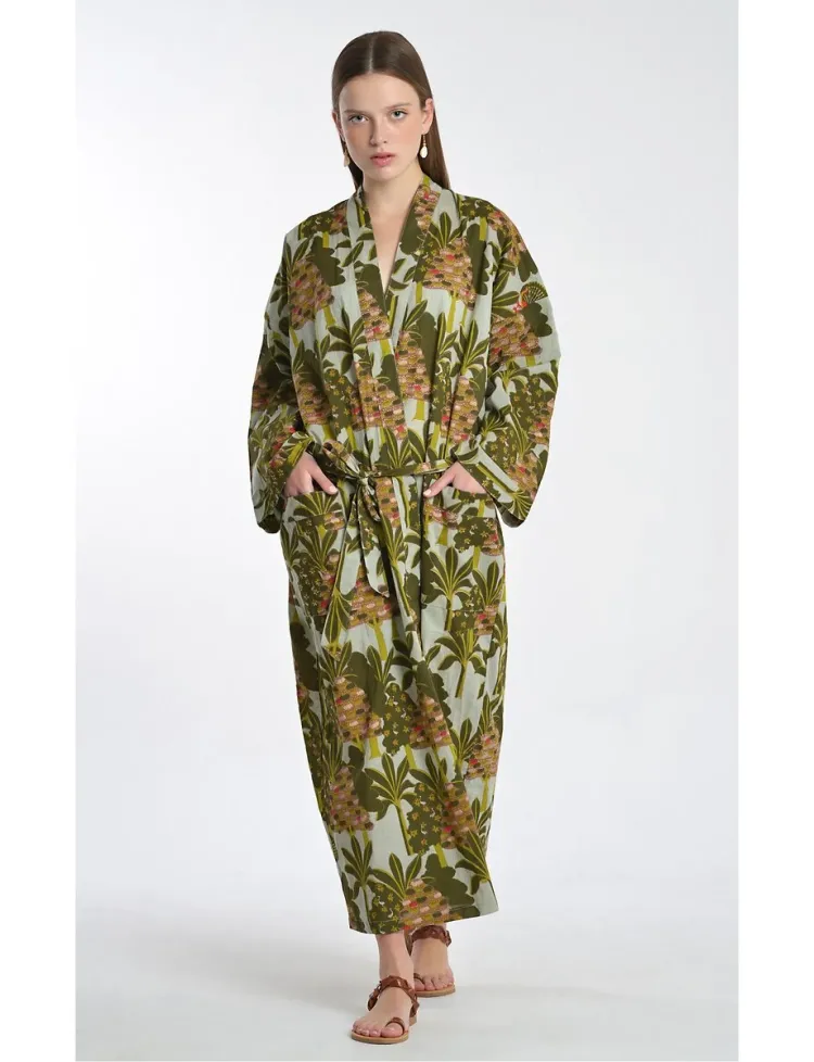 Colonial Print Kimono