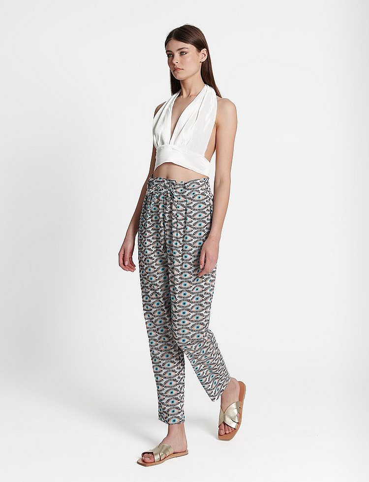 Anna Eye Print Pants