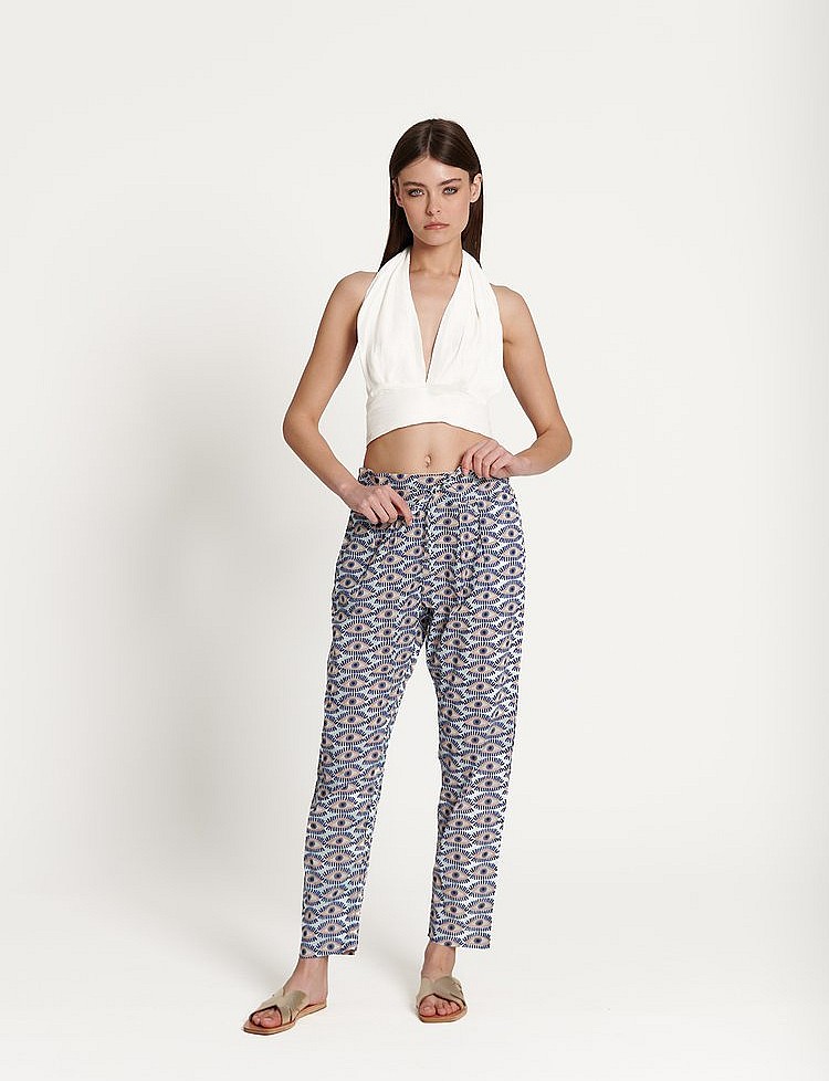 Anna Eye Print Pants