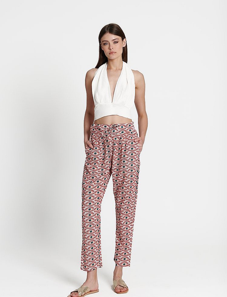 Anna Eye Print Pants