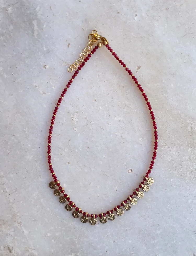 Sunlit beads necklace