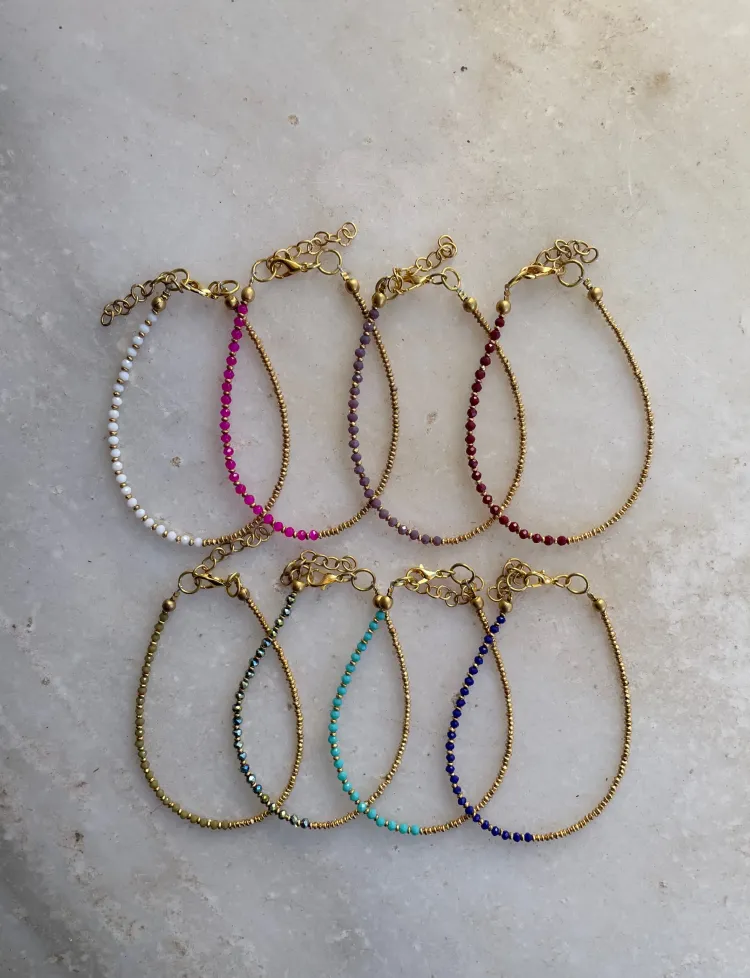 Aurora Beaded anklet