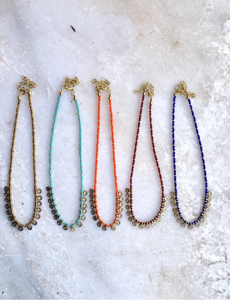 Sunlit beads necklace