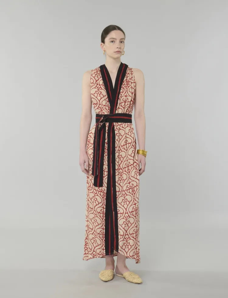 Hooded Lattice Dress