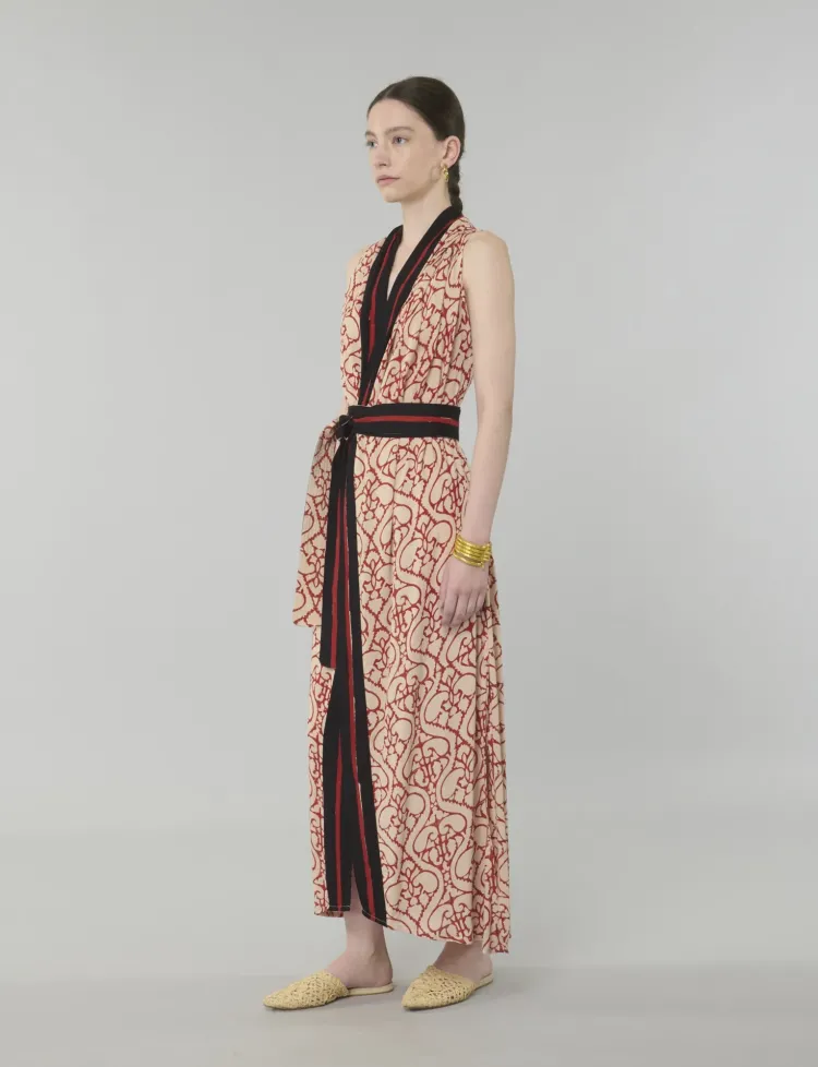 Hooded Lattice Dress
