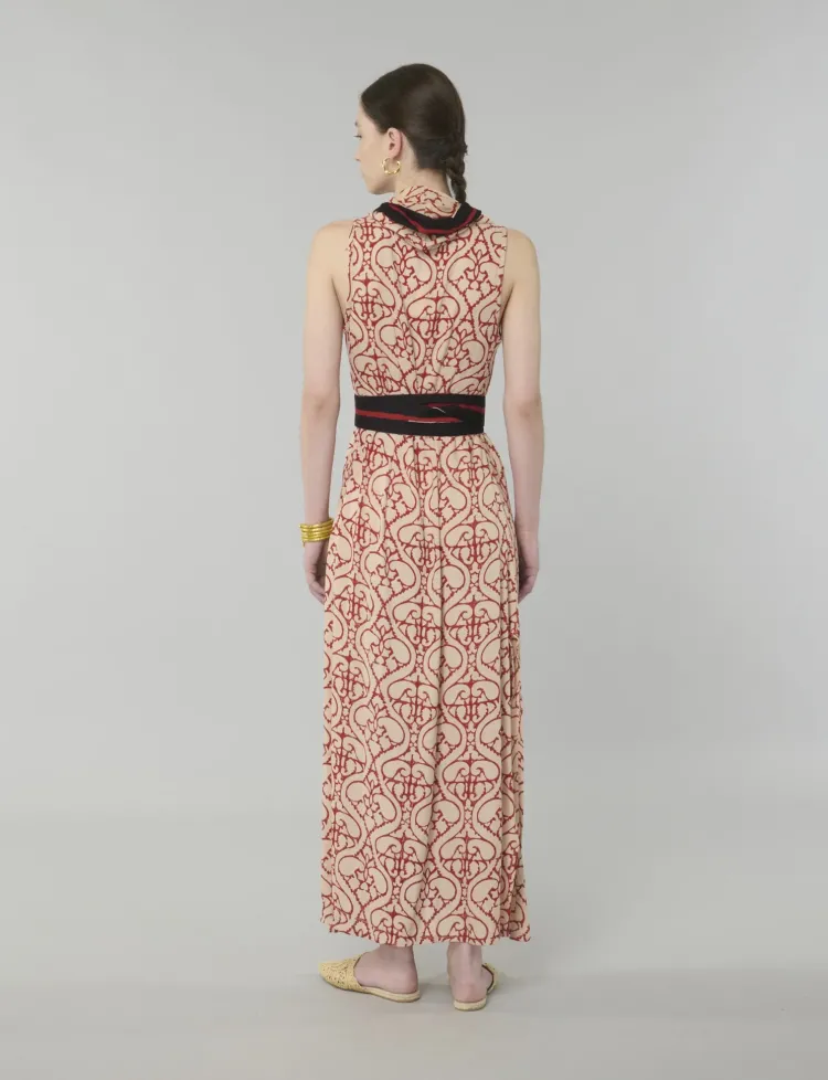 Hooded Lattice Dress