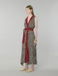 Hooded Checked Dress