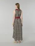 Hooded Checked Dress
