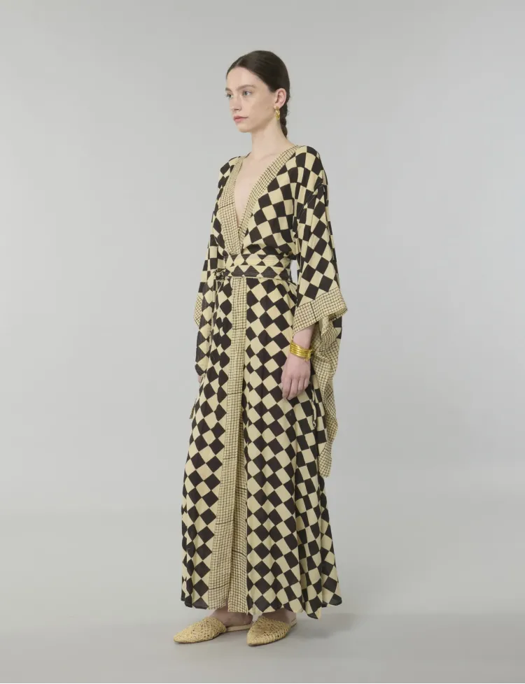 Sand Check Kimono