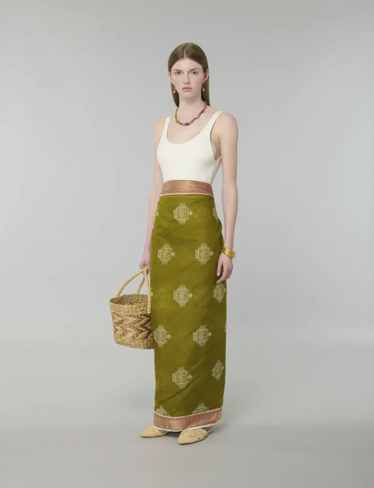 The Gold and Bronze straw bag