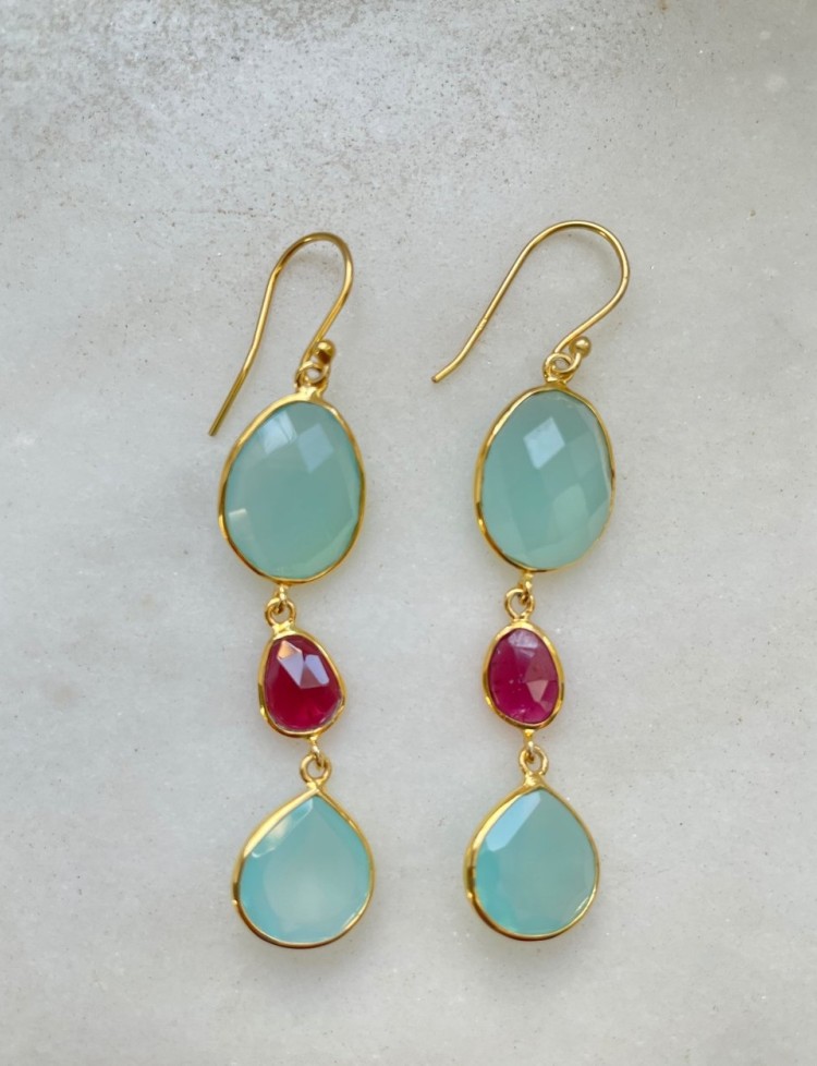 Multi Stone Earrings