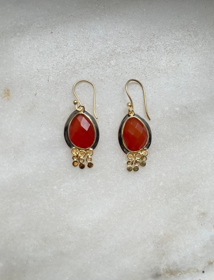 Wine Red Earrings