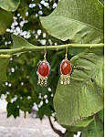 Wine Red Earrings