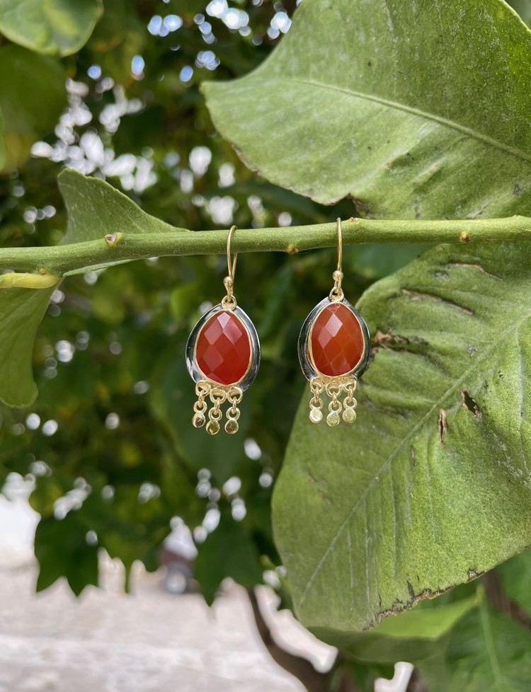 Wine Red Earrings