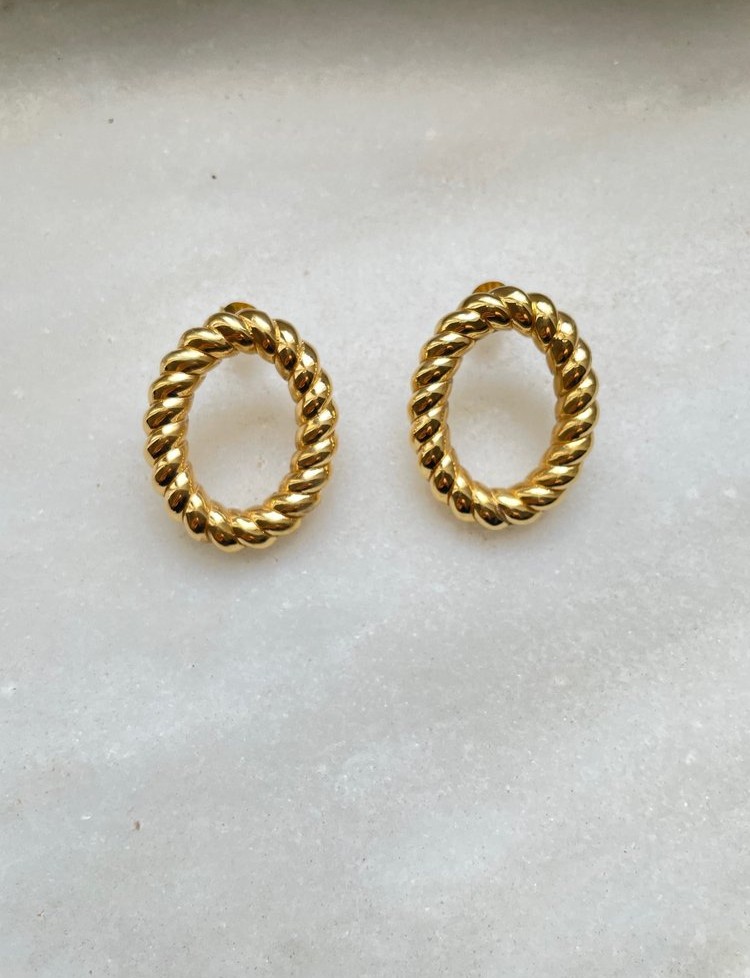 Vintage Golden Hoops