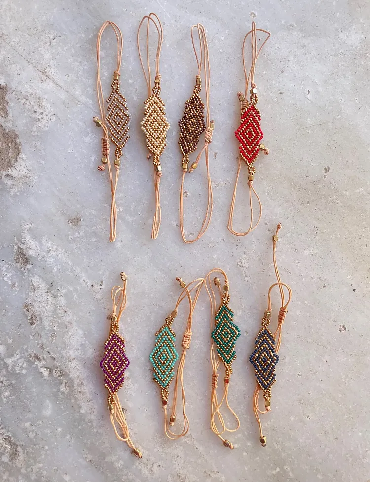 Beaded Rhombus bracelet