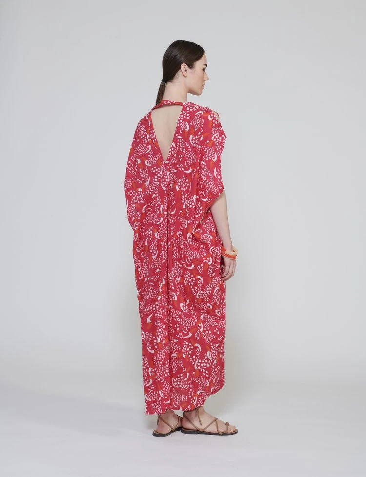 Amida Dress With Tucan Print Amida Dress With Tucan Print