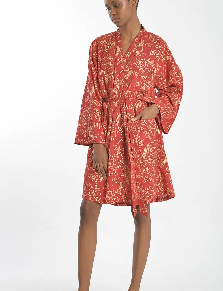 Golden Hoopoe Kimono Short Golden Hoopoe Kimono Short