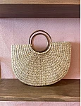 Fan Shaped Straw Bag