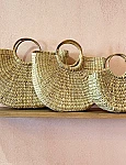 Fan Shaped Straw Bag