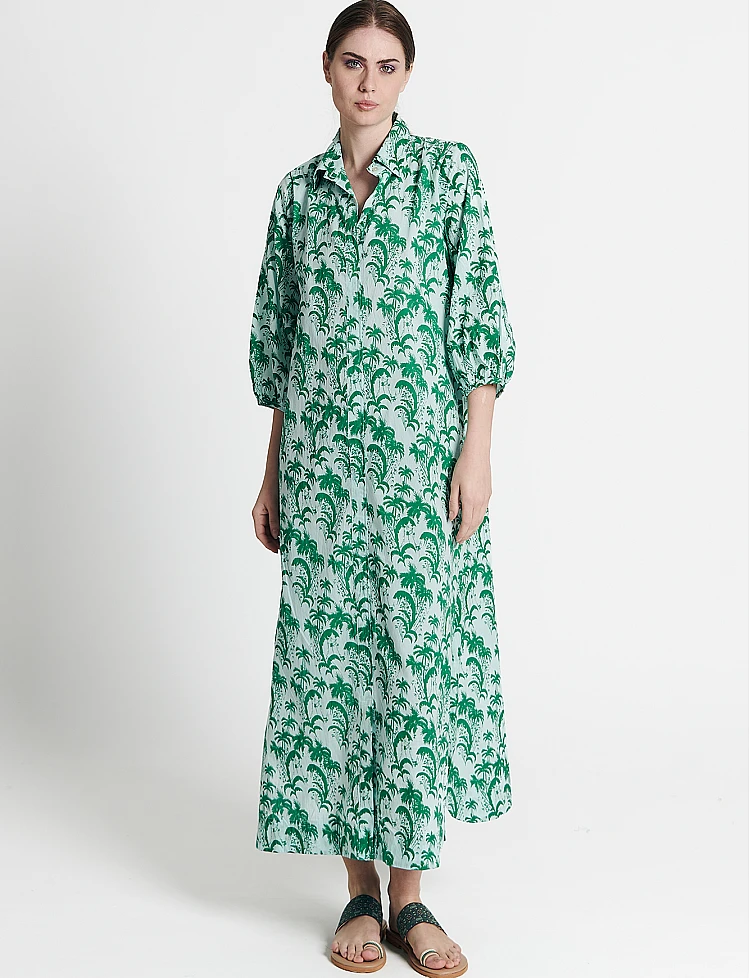 Palm Tree Long Dress