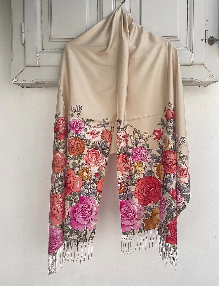Flower Silk Scarves Flower Silk Scarves