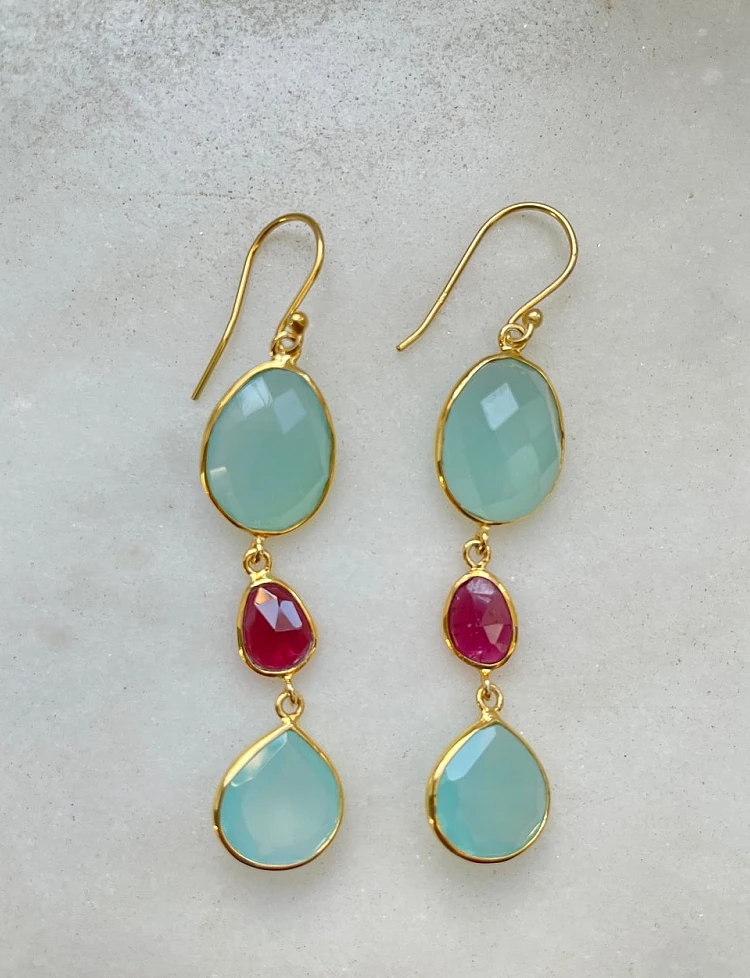 Multi Stone Earrings